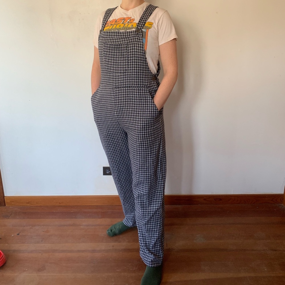 Vintage Plaid Overalls